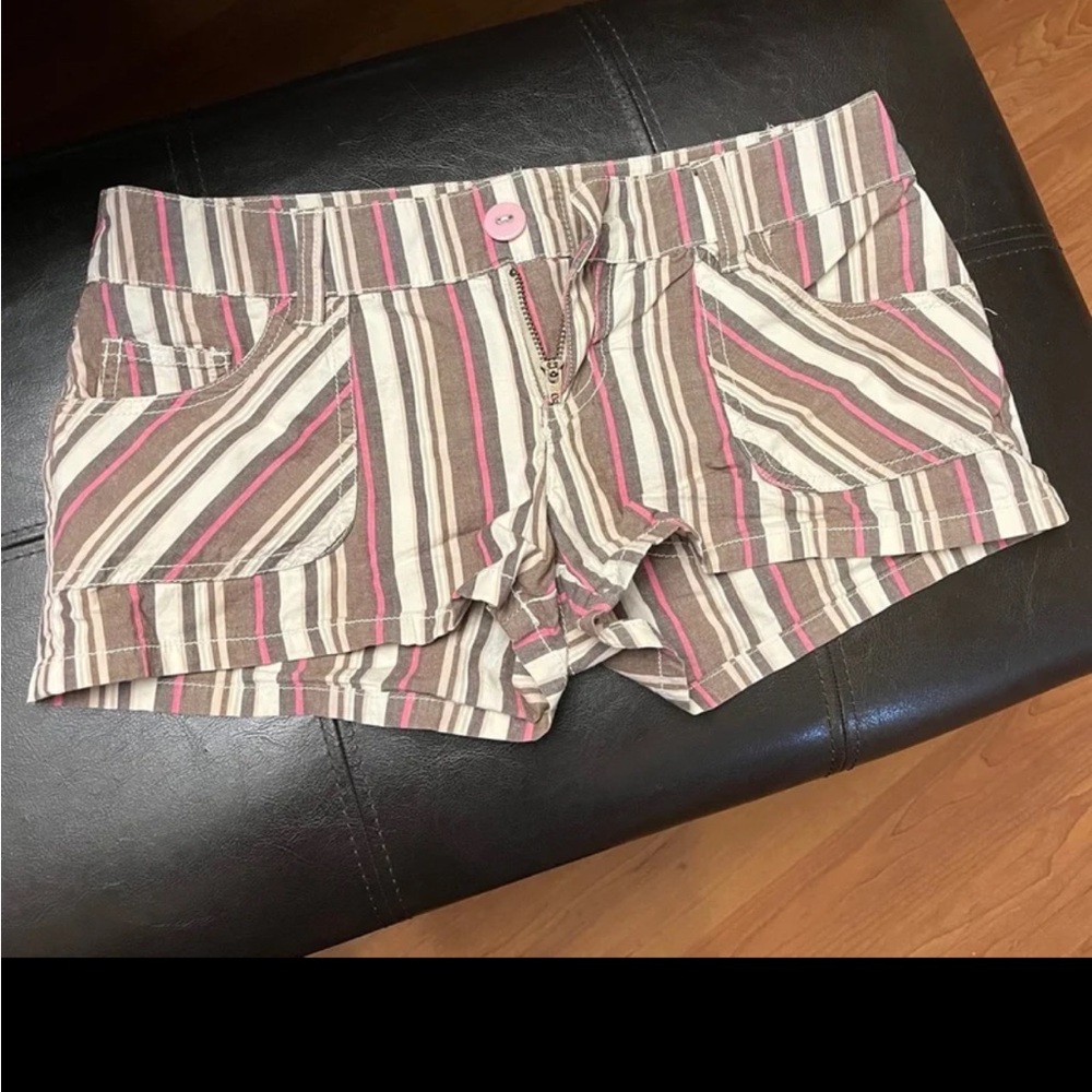 Striped Women's Shorts - Pink and Brown Junior size 3